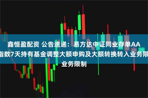 鑫恒盈配资 公告速递：易方达中证同业存单AAA指数7天持有基金调整大额申购及大额转换转入业务限制